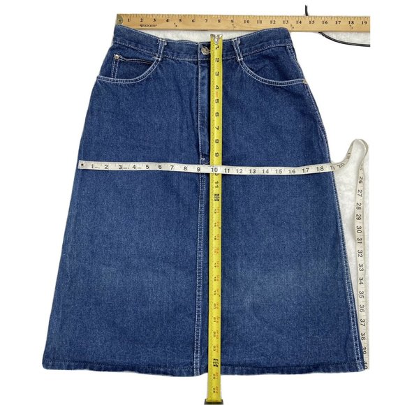 Vintage 80s Jean Skirt High Waisted Size 9 - Picture 4 of 8